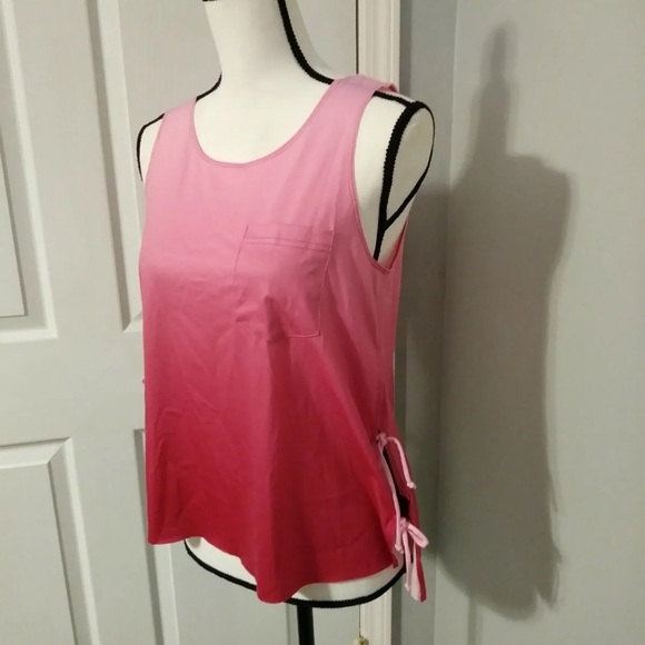 Honey & Sparkle Pink Fade Side Tie Stretch Pocket NWT Tank Top Size Small - Picture 2 of 6
